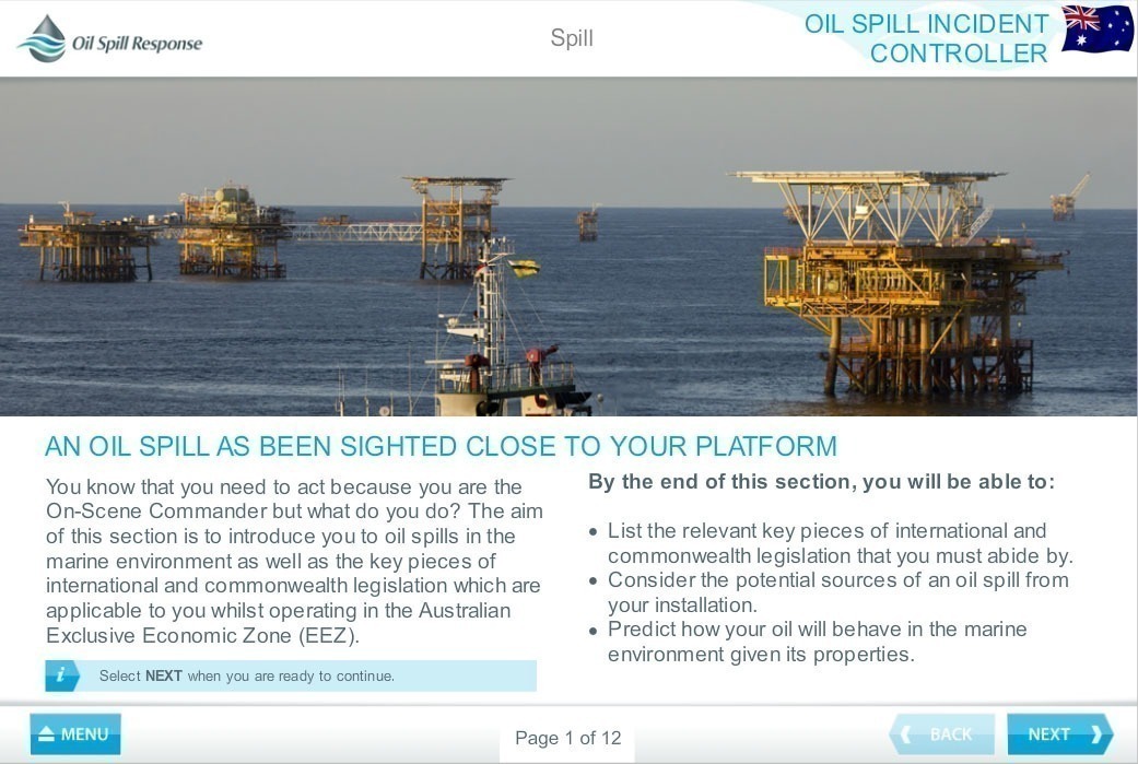 Oil Spill Incident Controller (Australia) Course Demo
