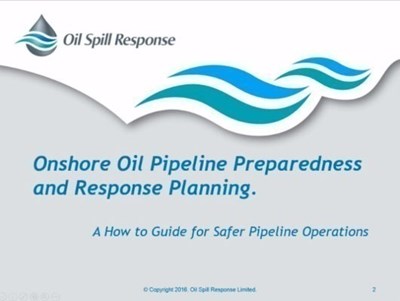 Recorded Webinar: Onshore Oil Pipeline Preparedness and Response
